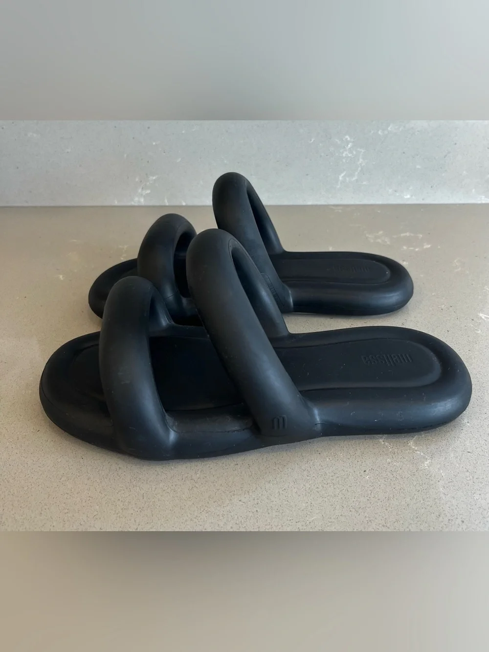 Melissa Free Bloom Slide Sandals Black Women’s Size 8